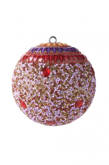 Weihnachtskugel Opium lila/rot 