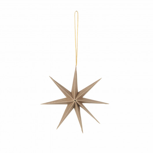 Broste Papierstern STAR S 15cm natur/ brown 